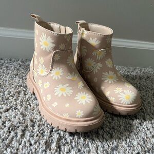 Cat & Jack Tan Floral Kids Boots
